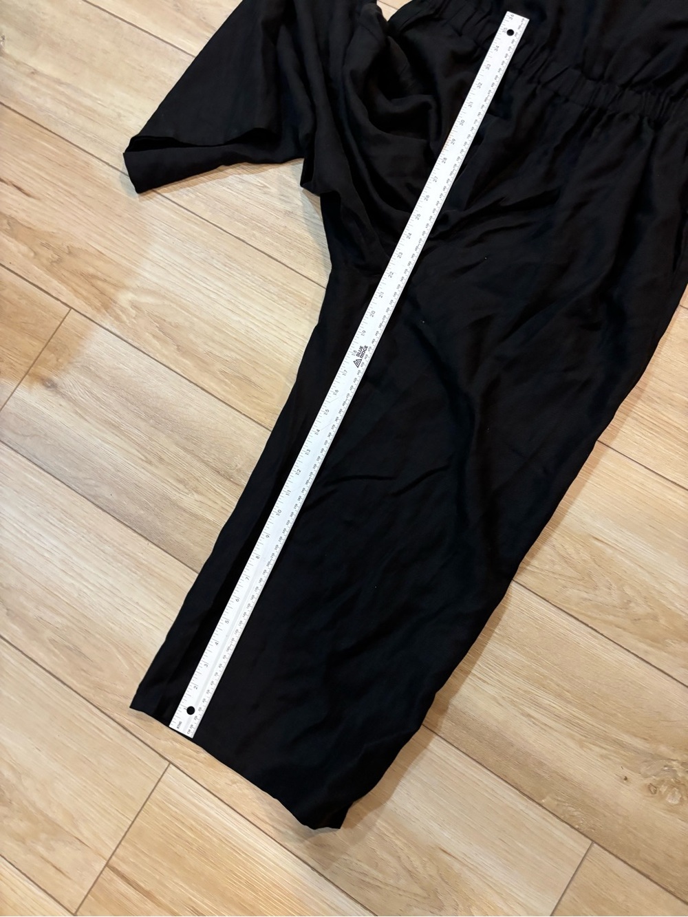 Eileen Fisher Black Lyocell & Linen Jumpsuit Large L Mint - Picture 10 of 12
